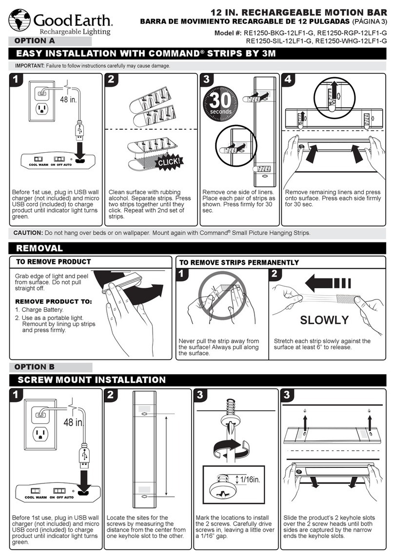 Good Earth Lighting RE1250-BKG-12LF1-G Easy installation