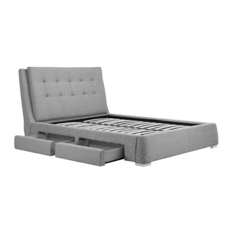 Happy Beds Soho 4 Drawer 5FT Fabric Bed Assembly instructions