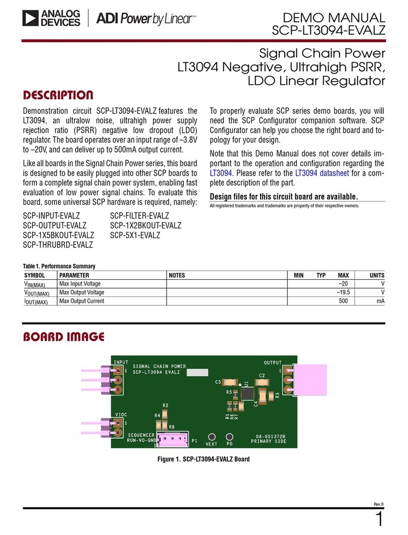Analog Devices Linear ADI Power SCP-LT3094-EVALZ Quick setup guide