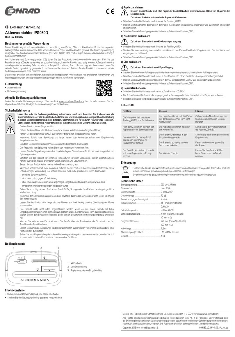 Conrad IPS080D operating instructions