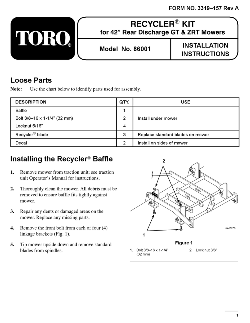 Toro 86001 User manual