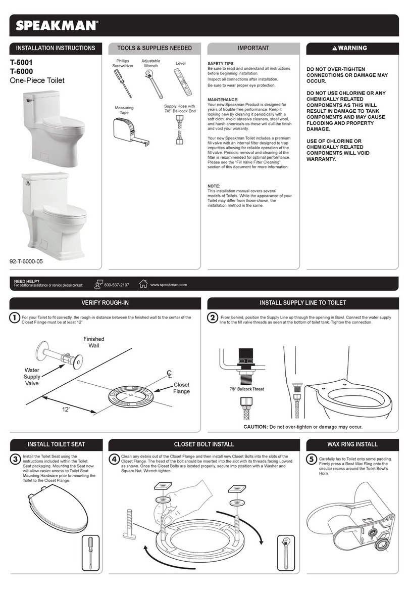 Speakman T-5001 installation instructions