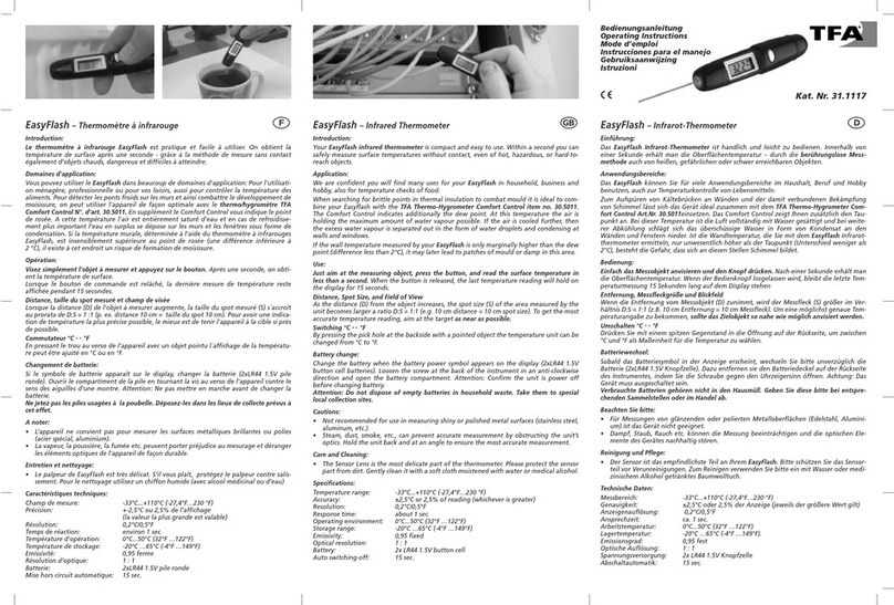 TFA EasyFlash 31.1117 operating instructions