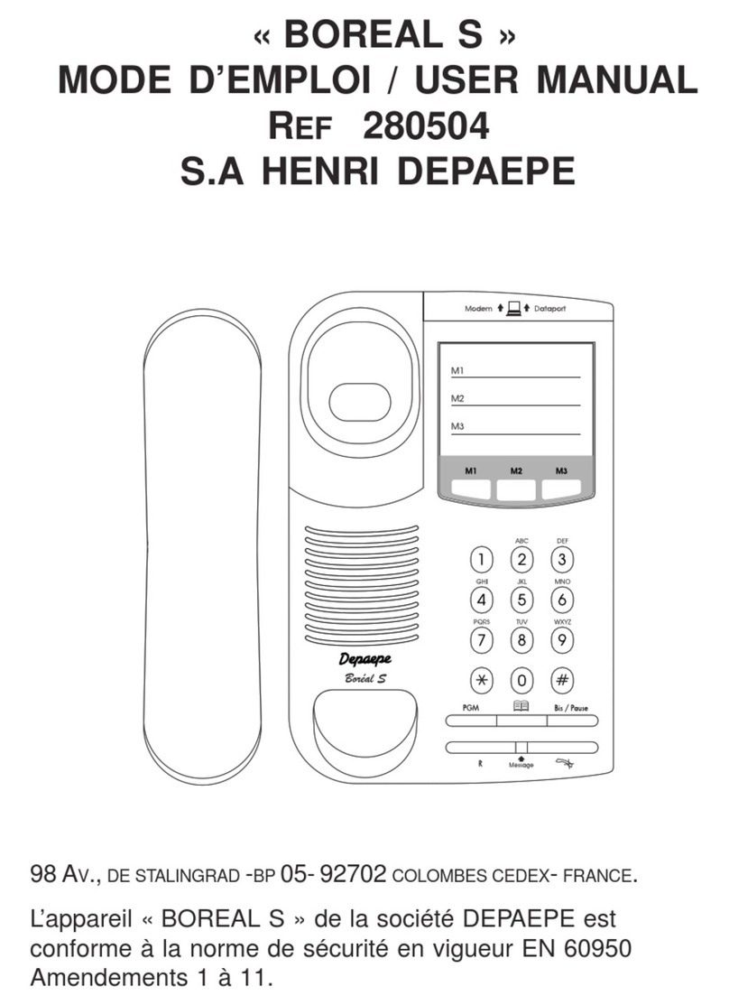Depaepe BOREAL S user manual