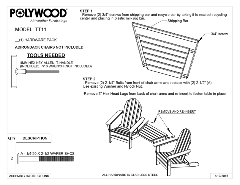 Polywood TT11 User manual