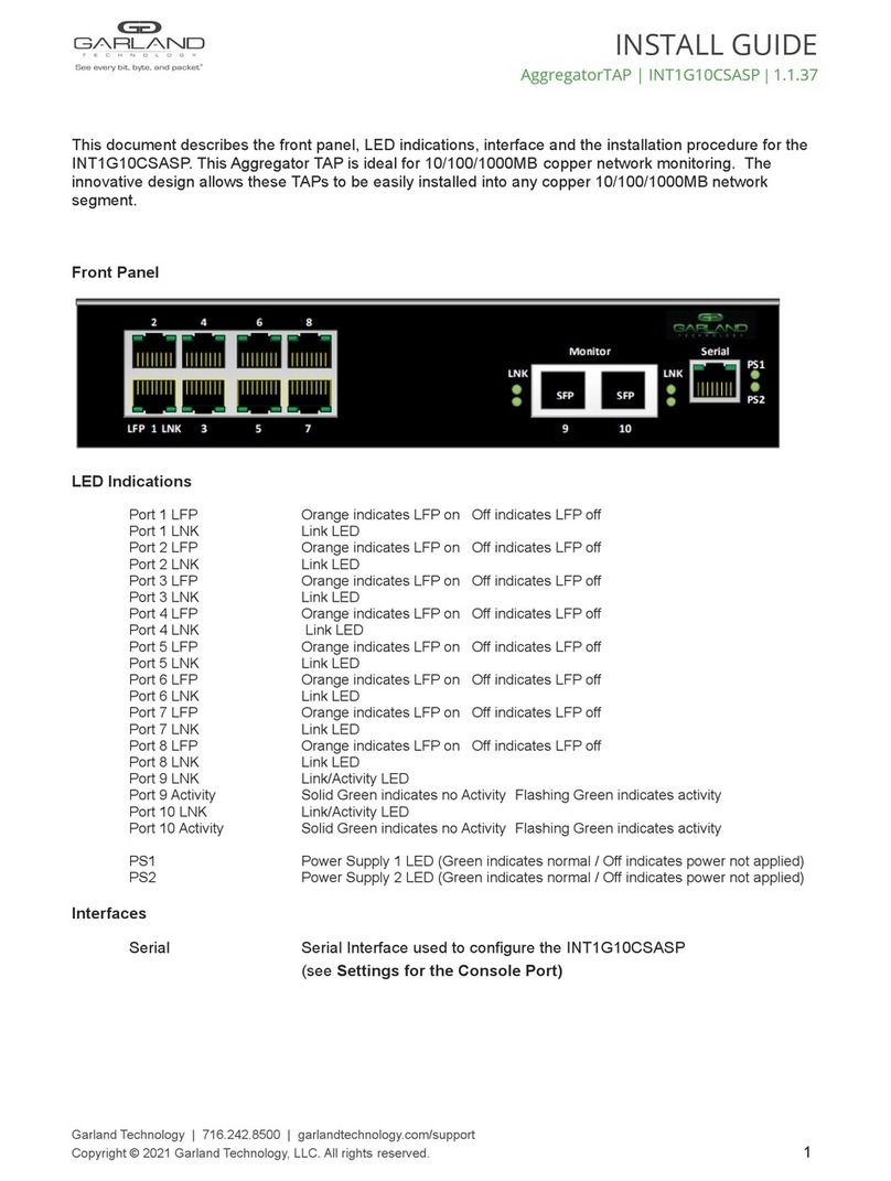 Garland AggregatorTAP INT1G10CSASP install guide