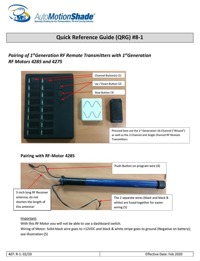 AutoMotionShade QRG Quick reference guide