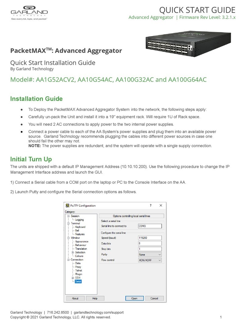 Garland PacketMAX AA1G52ACV2 User manual