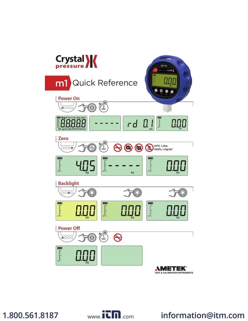 Ametek Crystal Pressure M1 User manual