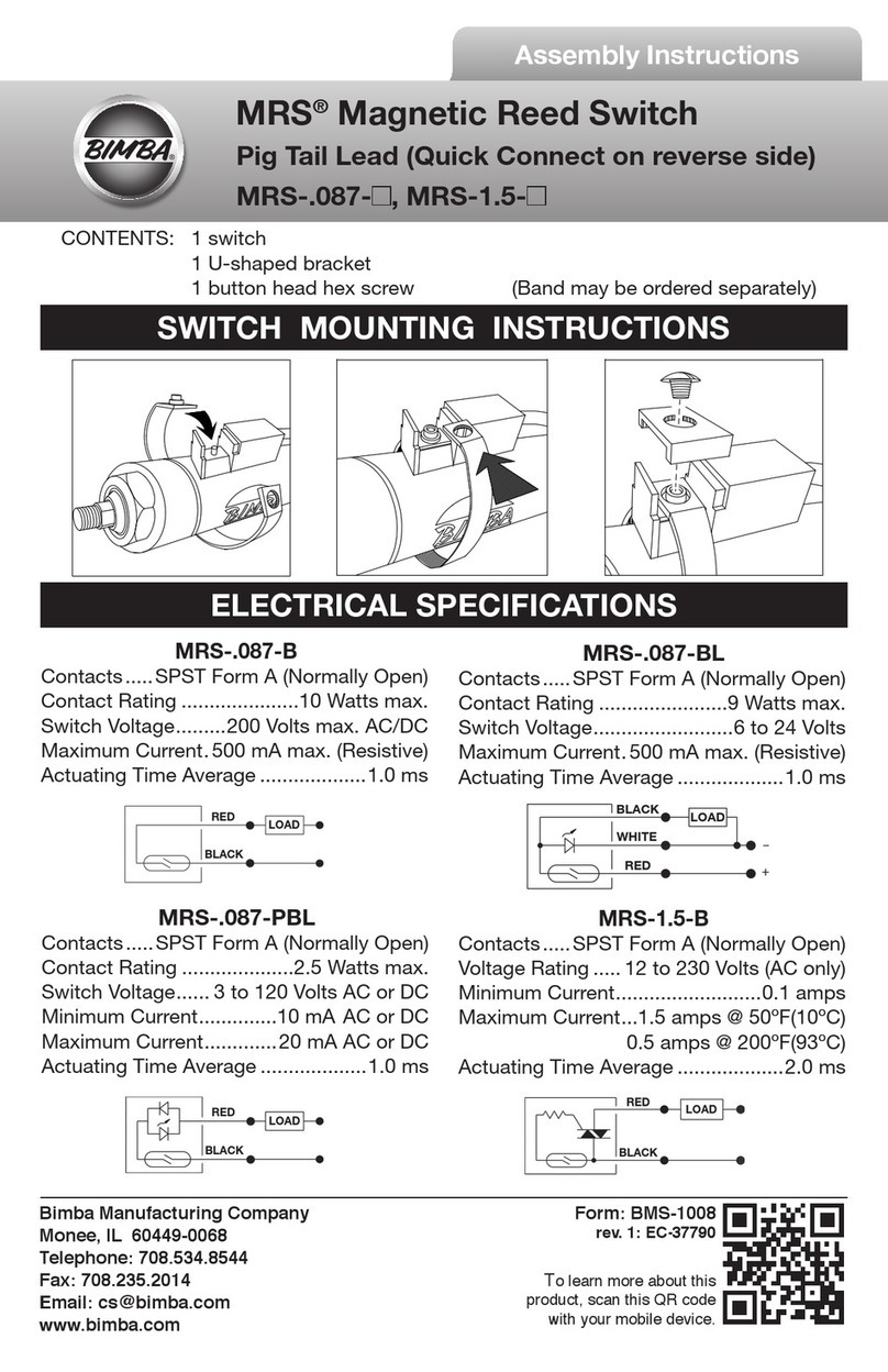 Bimba MRS-.087 Series Assembly instructions