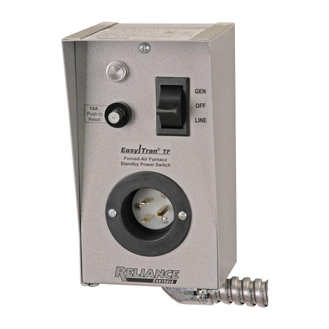 Reliance Controls Easy/Tran TF152W User manual