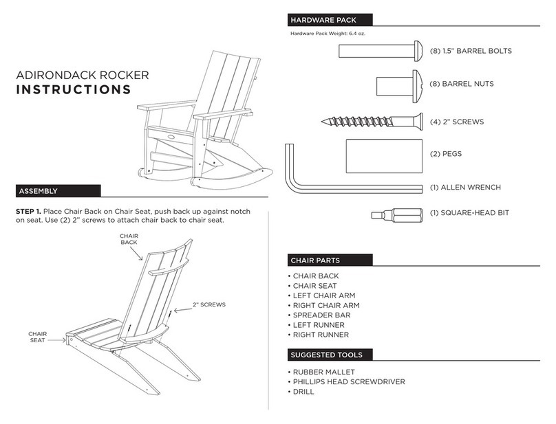 Hatteras Hammocks ADIRONDACK ROCKER HHAC1TQ instructions