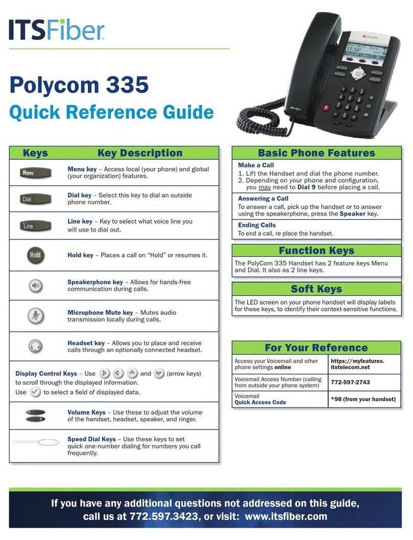 Polycom BUSINESS VOICEEDGE 335 series Quick reference guide