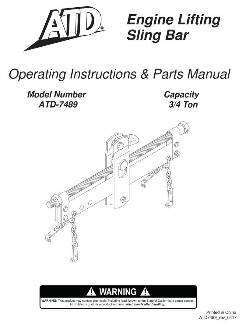ATD Tools ATD-7489 Operating instructions & parts manual