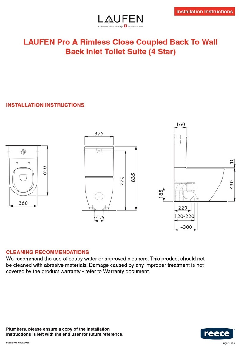 Reece Laufen Pro A 1813059 installation instructions