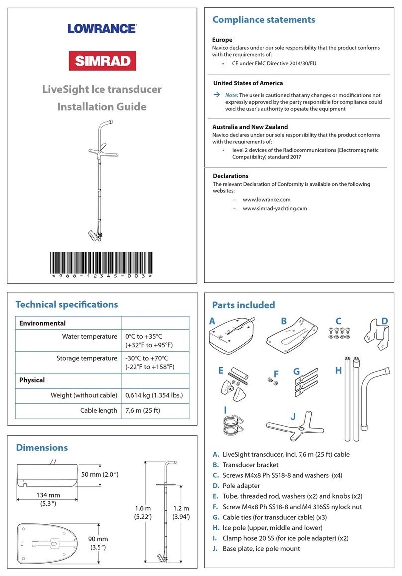 Lowrance SIMRAD Ice transducer User manual