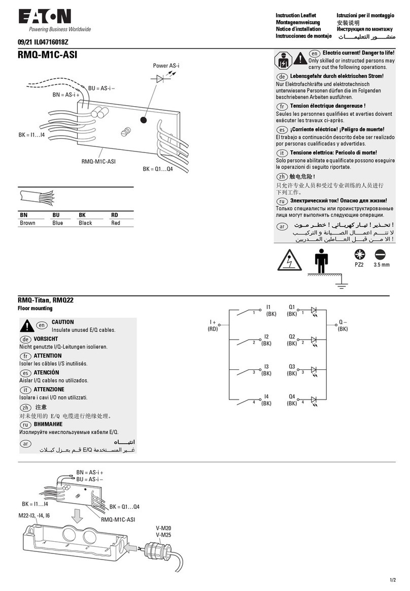 Eaton RMQ-M1C-ASI Instruction leaflet