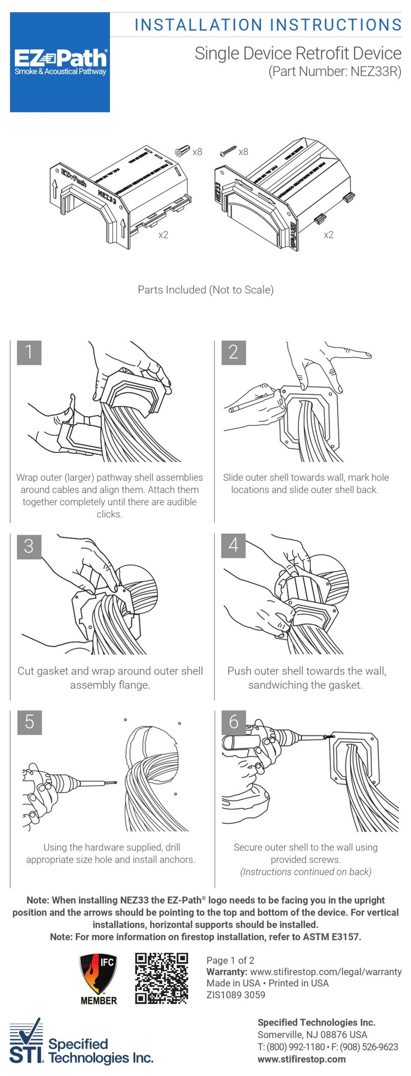 STI EZ-Path NEZ33R installation instructions
