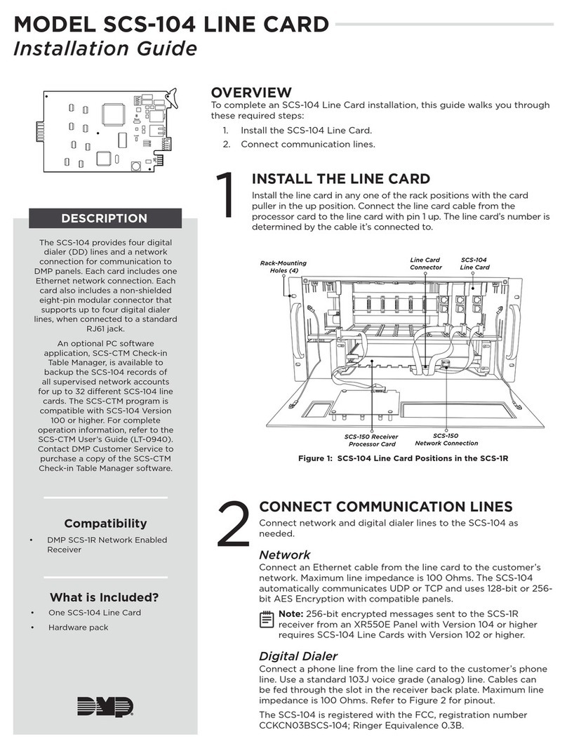 DMP Electronics SCS-104 installation guide
