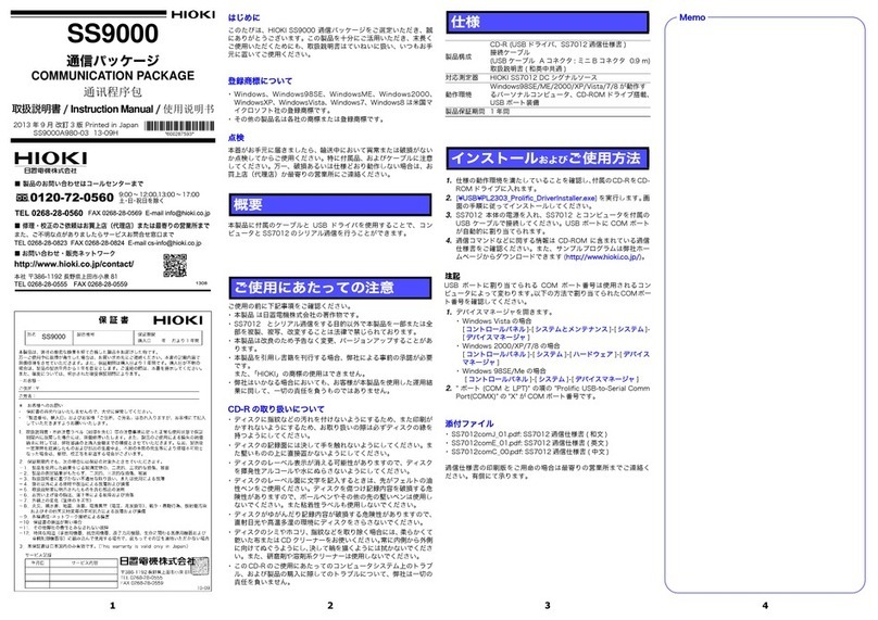 Hioki SS9000 instruction manual