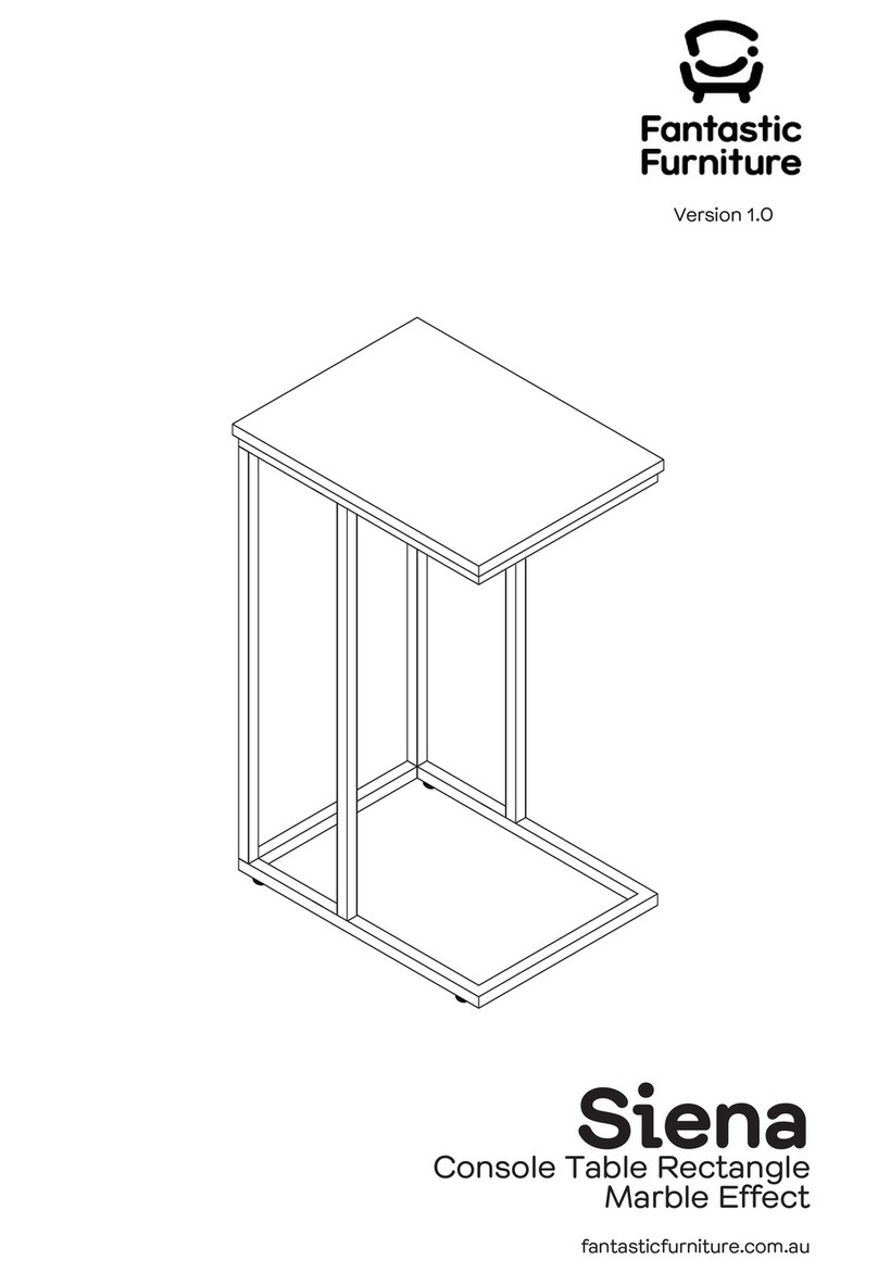 fantastic furniture Siena Console Table Rectangle Marble Effect User manual