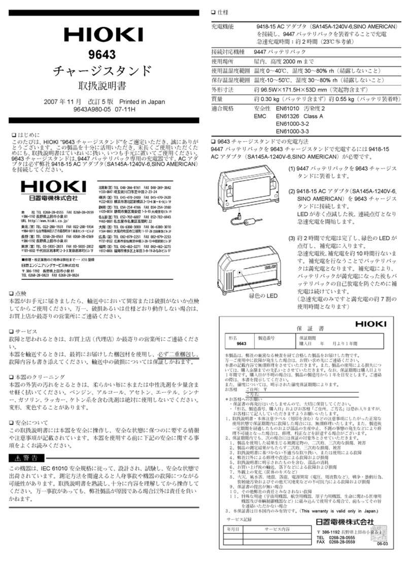 Hioki 9643 instruction manual