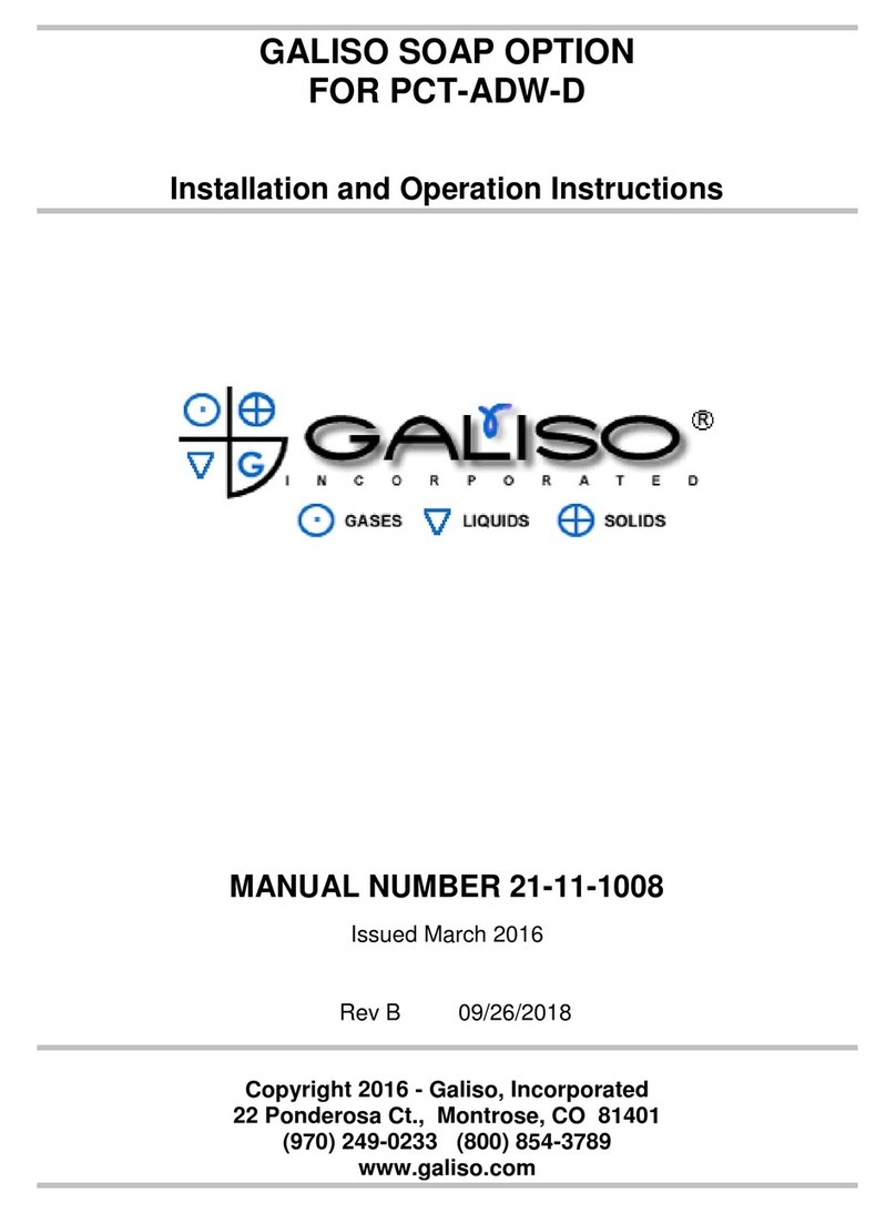 Galiso 21-11-1008 Assembly, installation and operation instructions