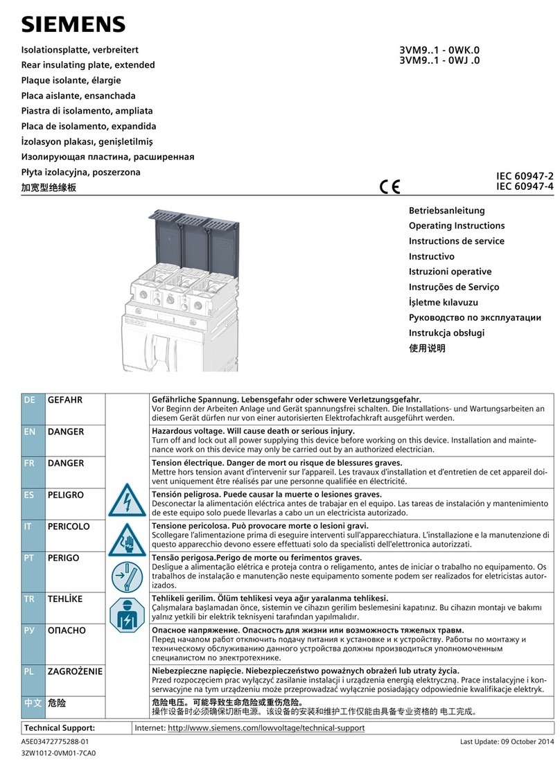 Siemens 3VM9 1-0WK.0 Series User manual