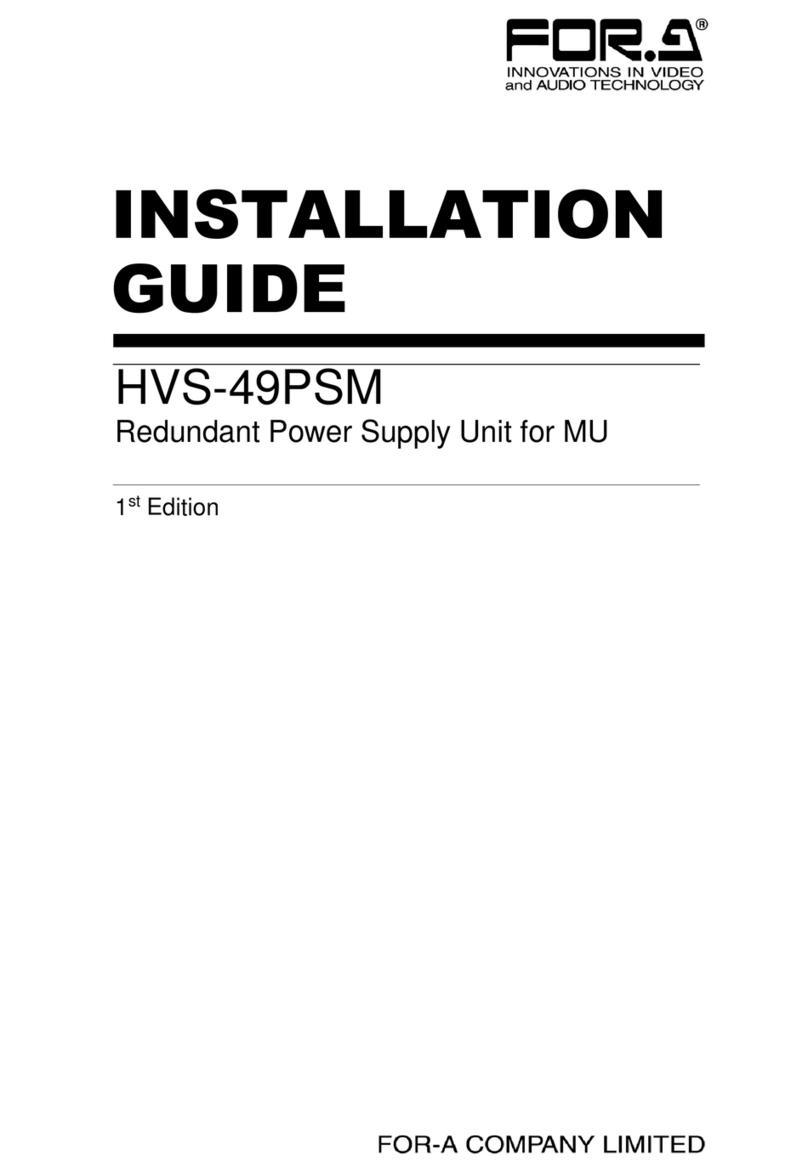FOR-A HVS-49PSM User manual