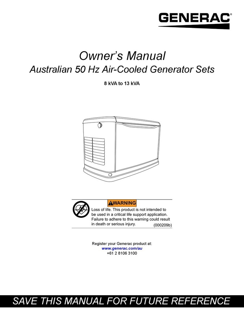 Generac Power Systems 8 KVA User manual