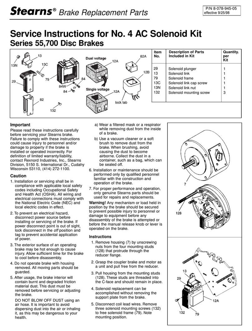 Rexnord Industries Stearns 55,700 Series User manual