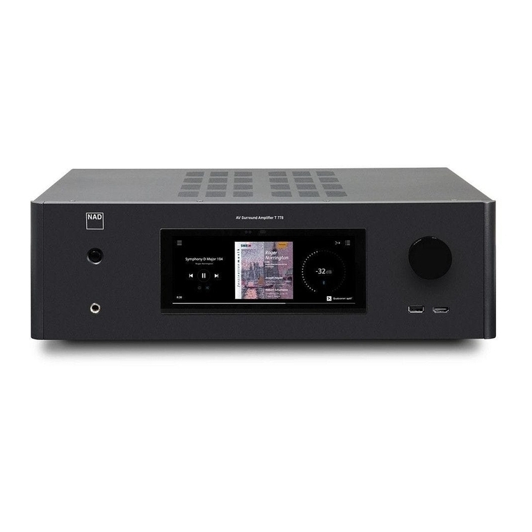 NAD T 778 User manual