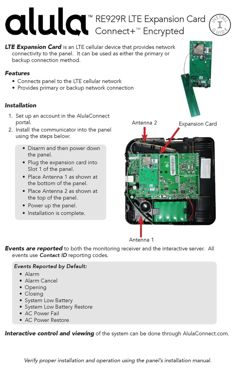 Alula RE929R User manual