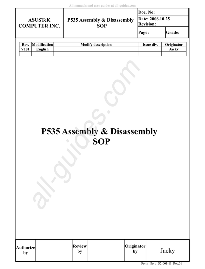 ASUSTeK COMPUTER P535 Installation instructions