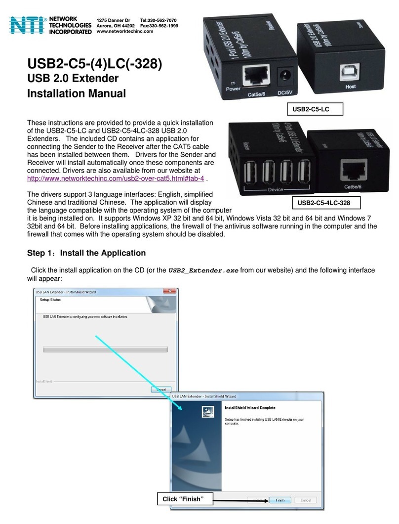 NTI USB2-C5-4LC-328 installation manual