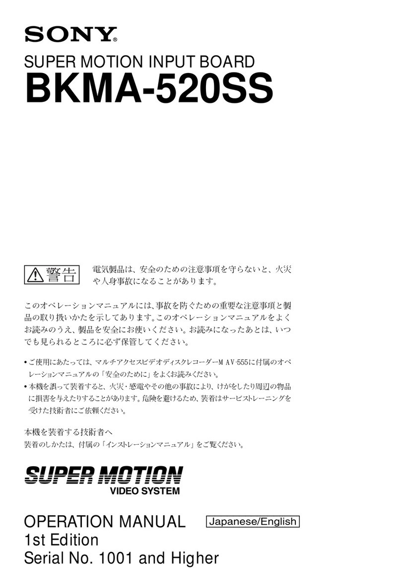 Sony BKMA-520SS User manual