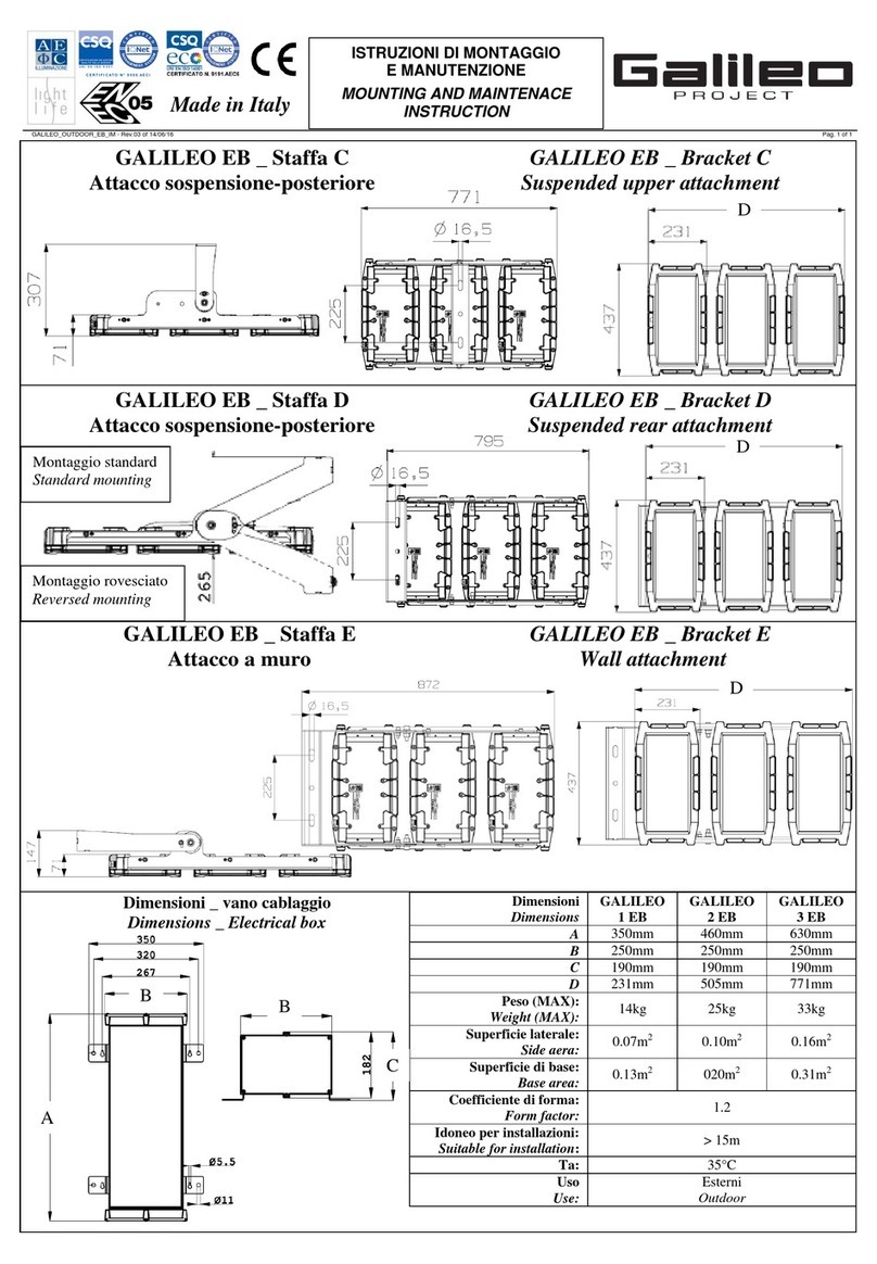 Galileo Bracket C MOUNTING AND MAINTENACE INSTRUCTION