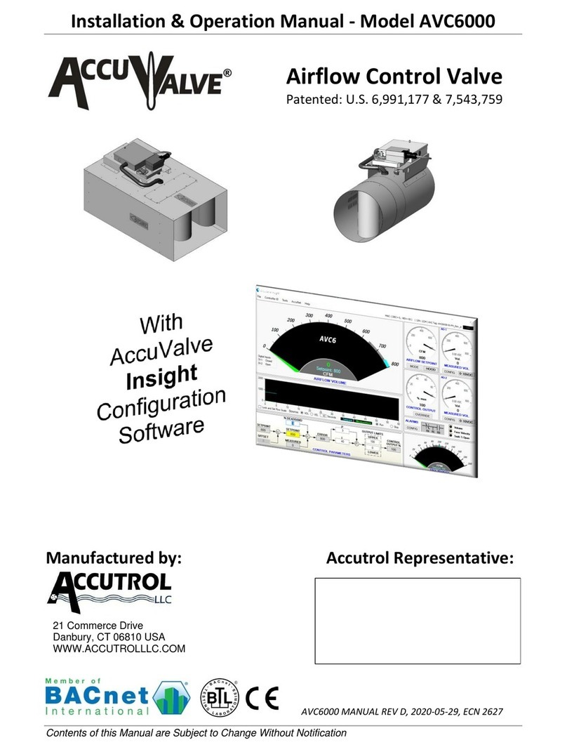 Accutrol ACCUVALVE AVC6000 Installation & operation manual Accutrol ACCUVALVE AVC6000 Installation & operation manual