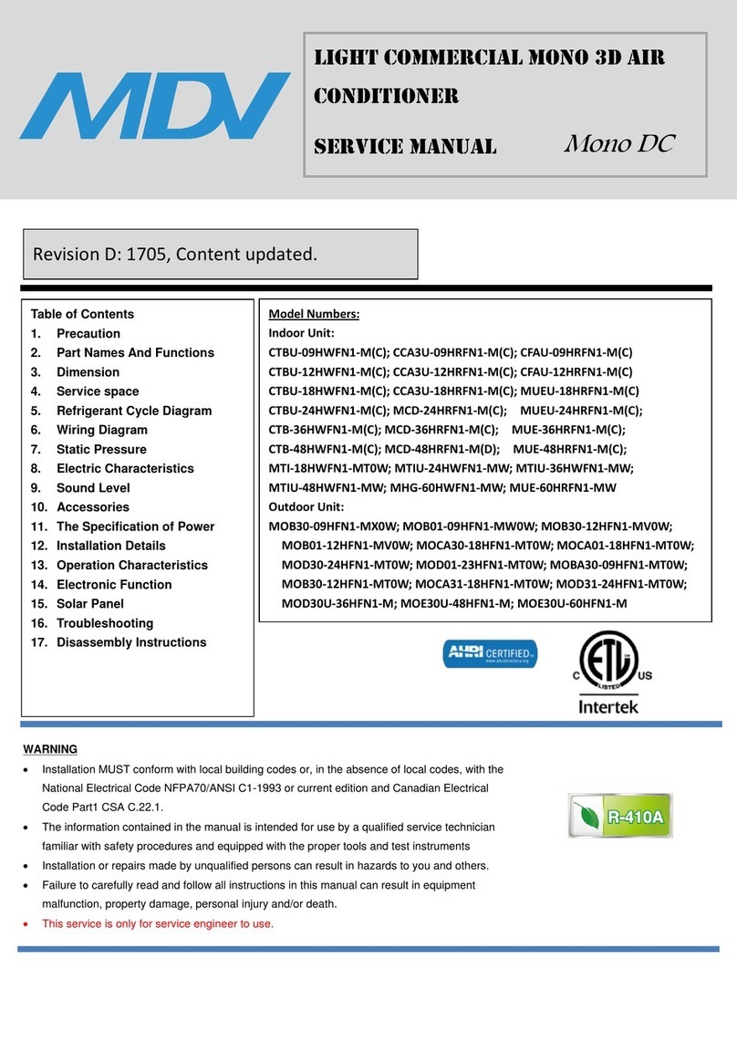 MDV CTBU-09HWFN1-MC User manual