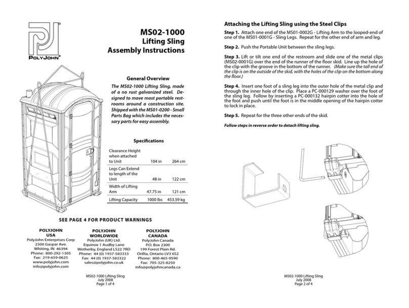 PolyJohn MS02-1000 User manual