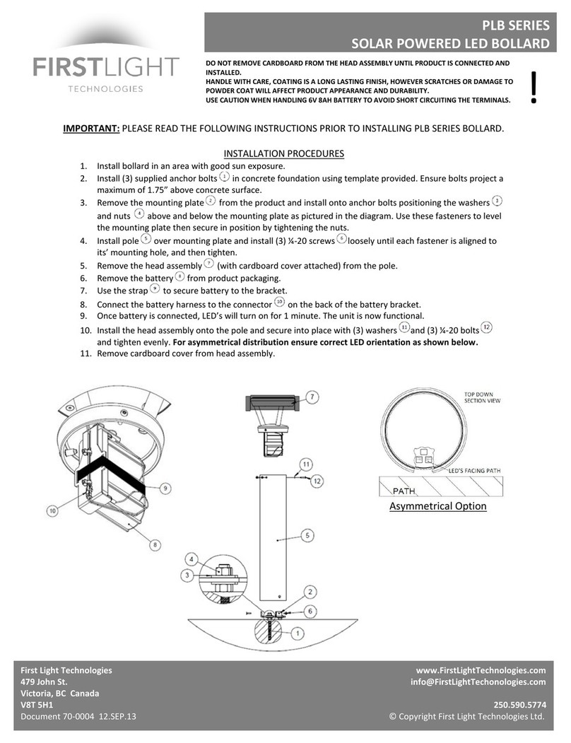 First Light PLB Series manual