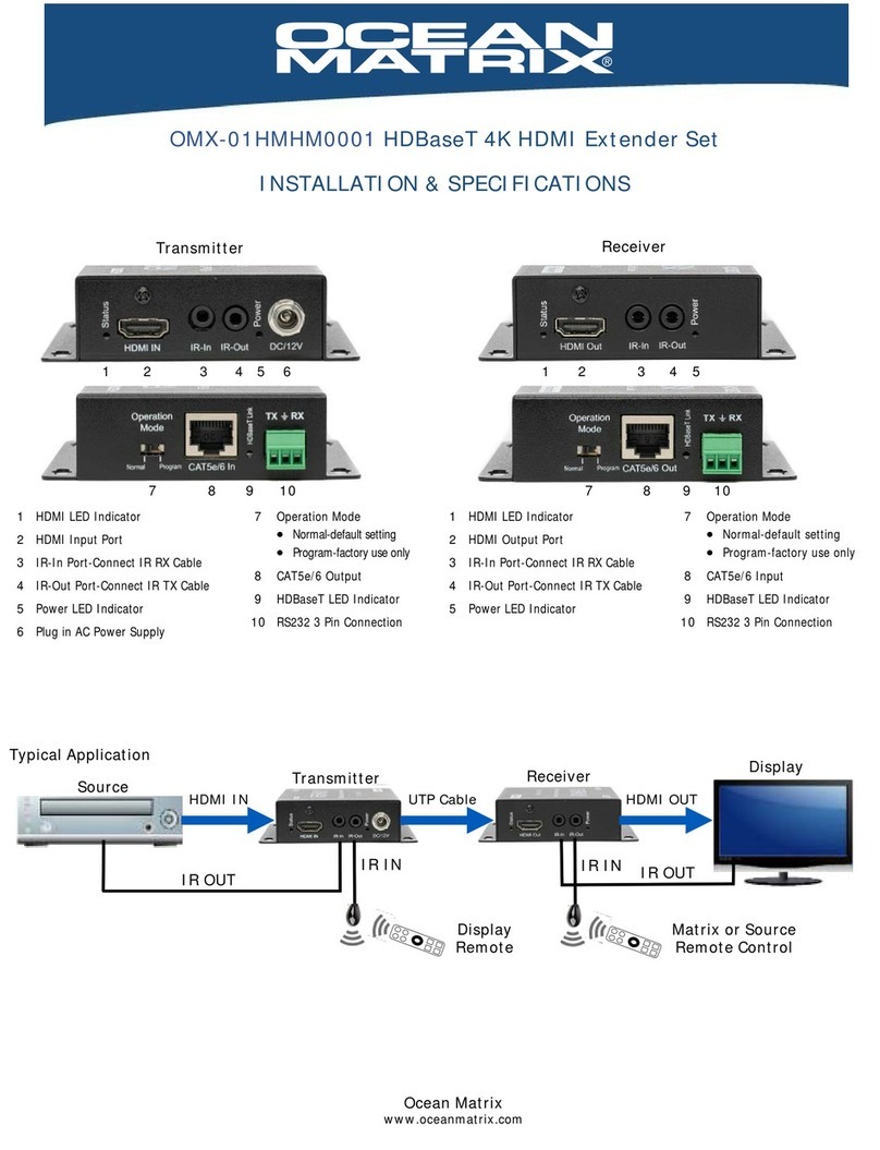 Ocean Matrix OMX-01HMHM0001 User manual