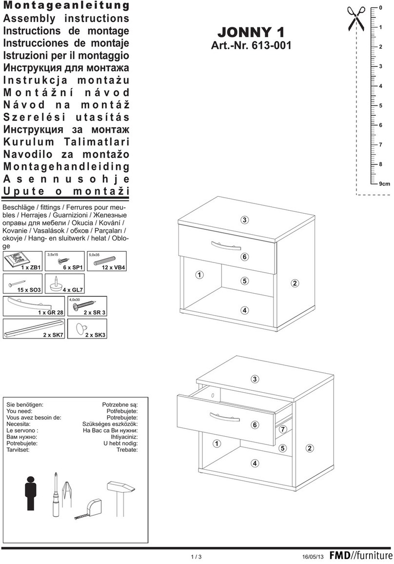 FMD Furniture JONNY 1 613-001 Assembly instructions