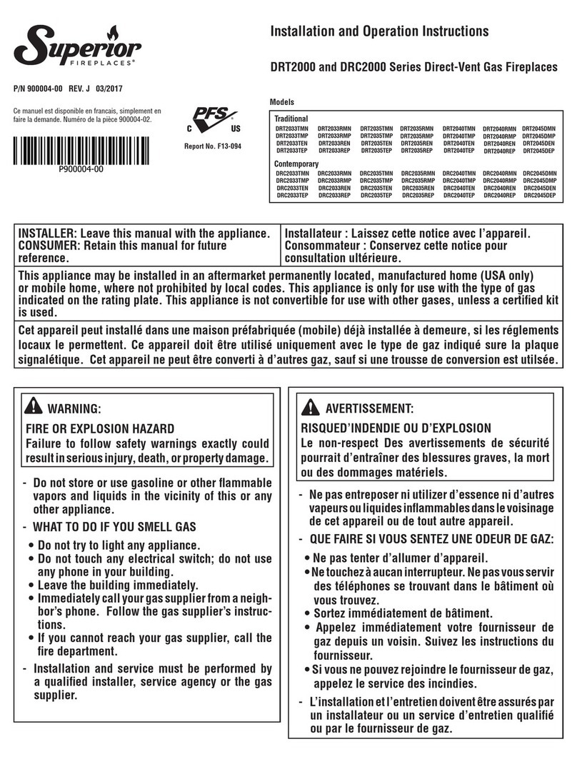 Superior DRT2000 Installation and operation instructions for Superior DRT2000 Installation and operation instructions for