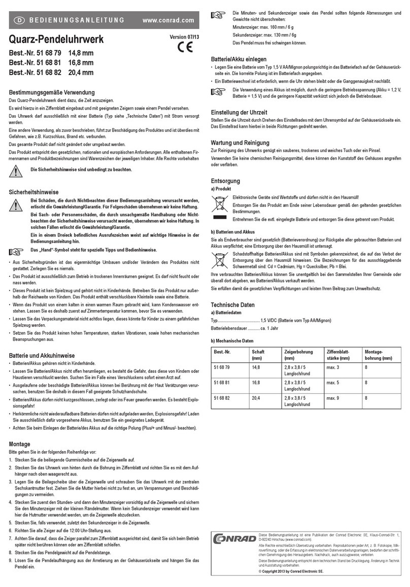 Conrad 51 68 79 operating instructions