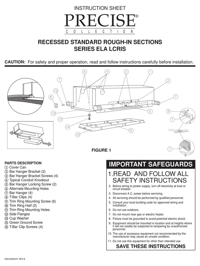 Lithonia Lighting PreCise ELA LCRIS Series instruction sheet