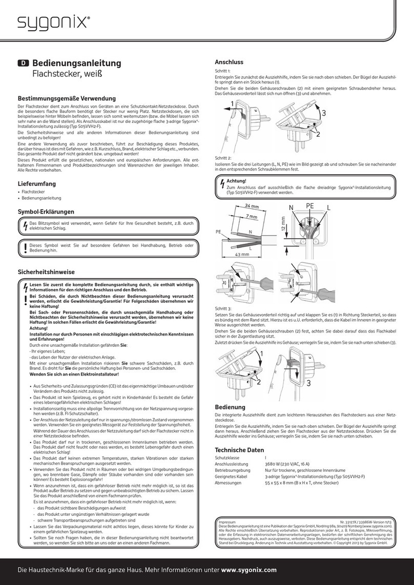 Sygonix 33127X operating instructions