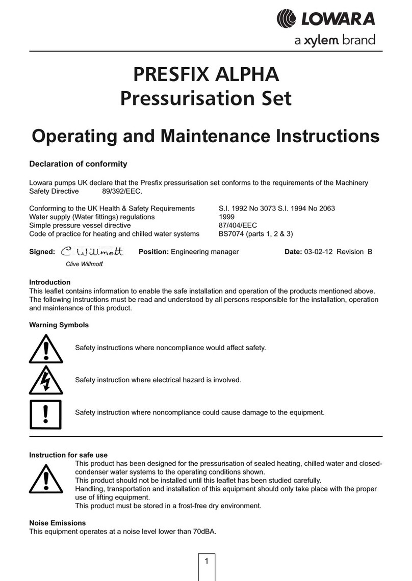 Xylem LOWARA PRESFIX ALPHA Manual