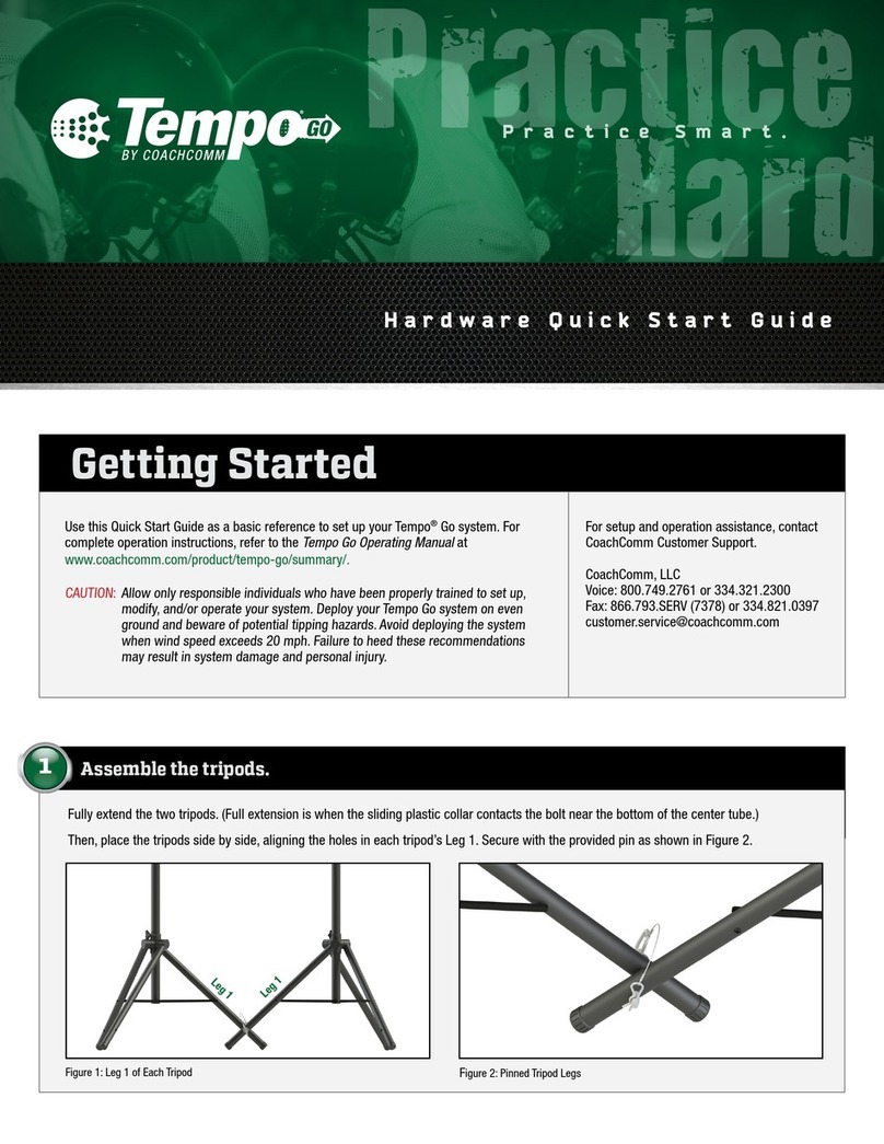 CoachComm Tempo Go Hardware quick start guide