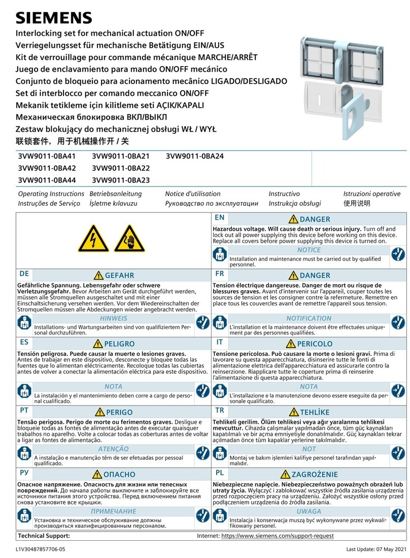 Siemens 3VW9011-0BA41 User manual Siemens 3VW9011-0BA41 User manual